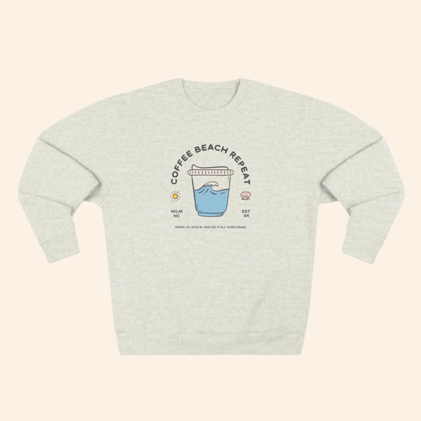 Coffee Beach Repeat Sweatshirt - Oatmeal Heather