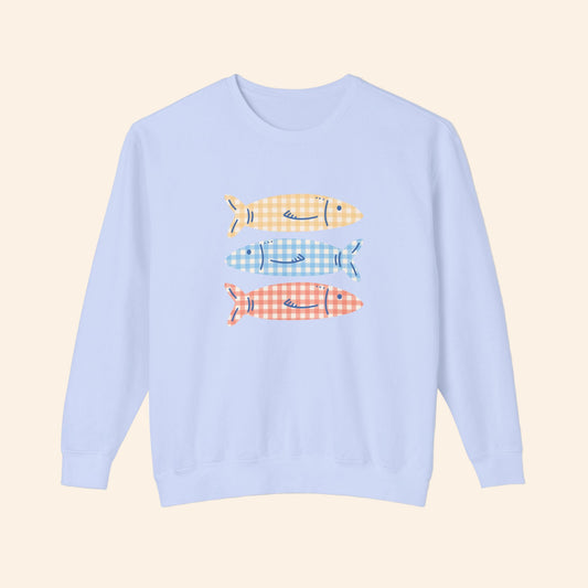 Gingham Gills Lightweight Crewneck