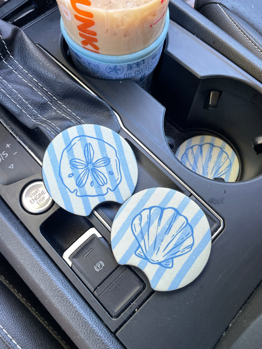 Coastal Treasures Car Coaster Set