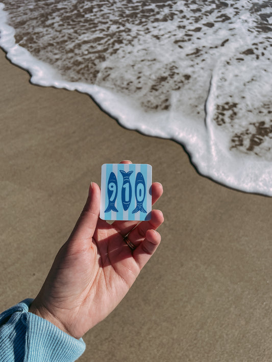 910 Fish Sticker