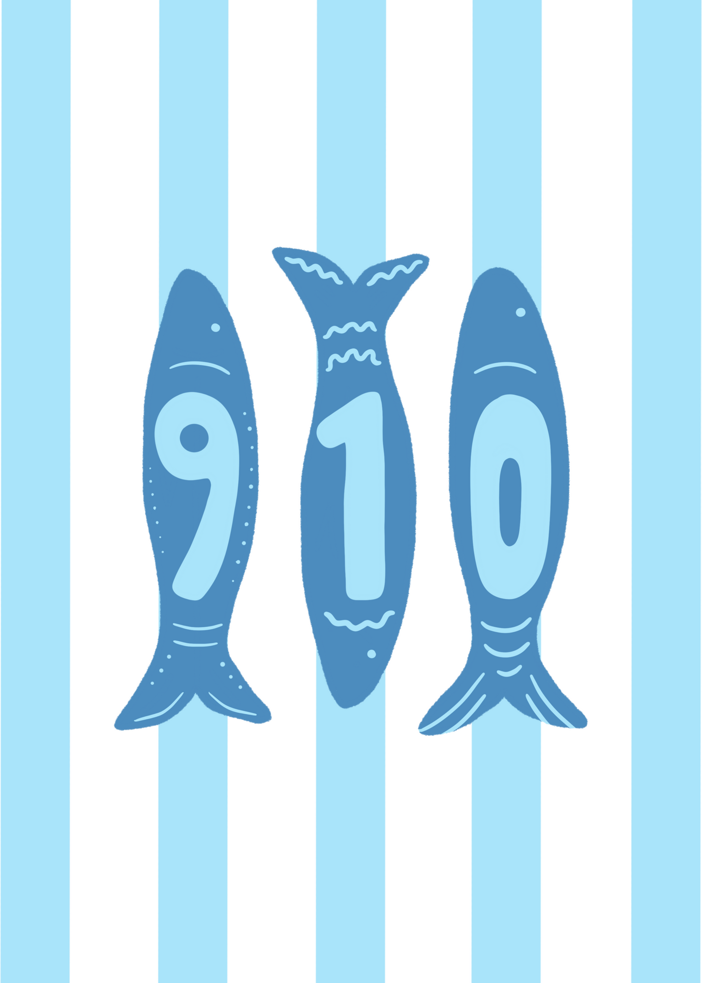 910 Fish Sticker - Wholesale