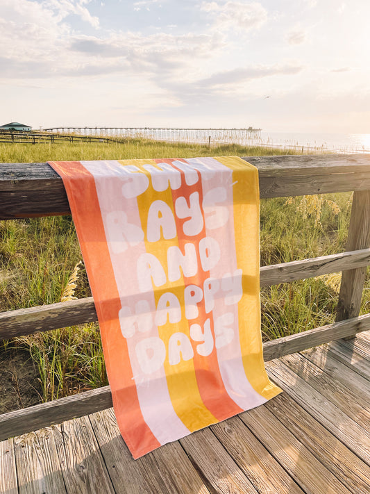 Sun Rays and Happy Days Towel