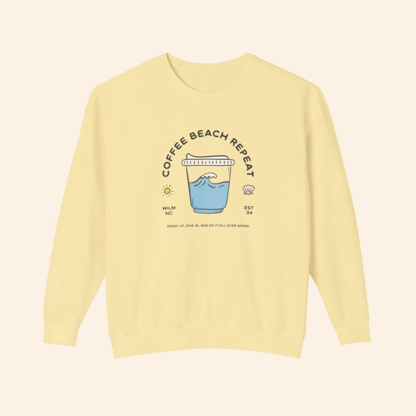 Coffee Beach Repeat Lightweight Sweatshirt