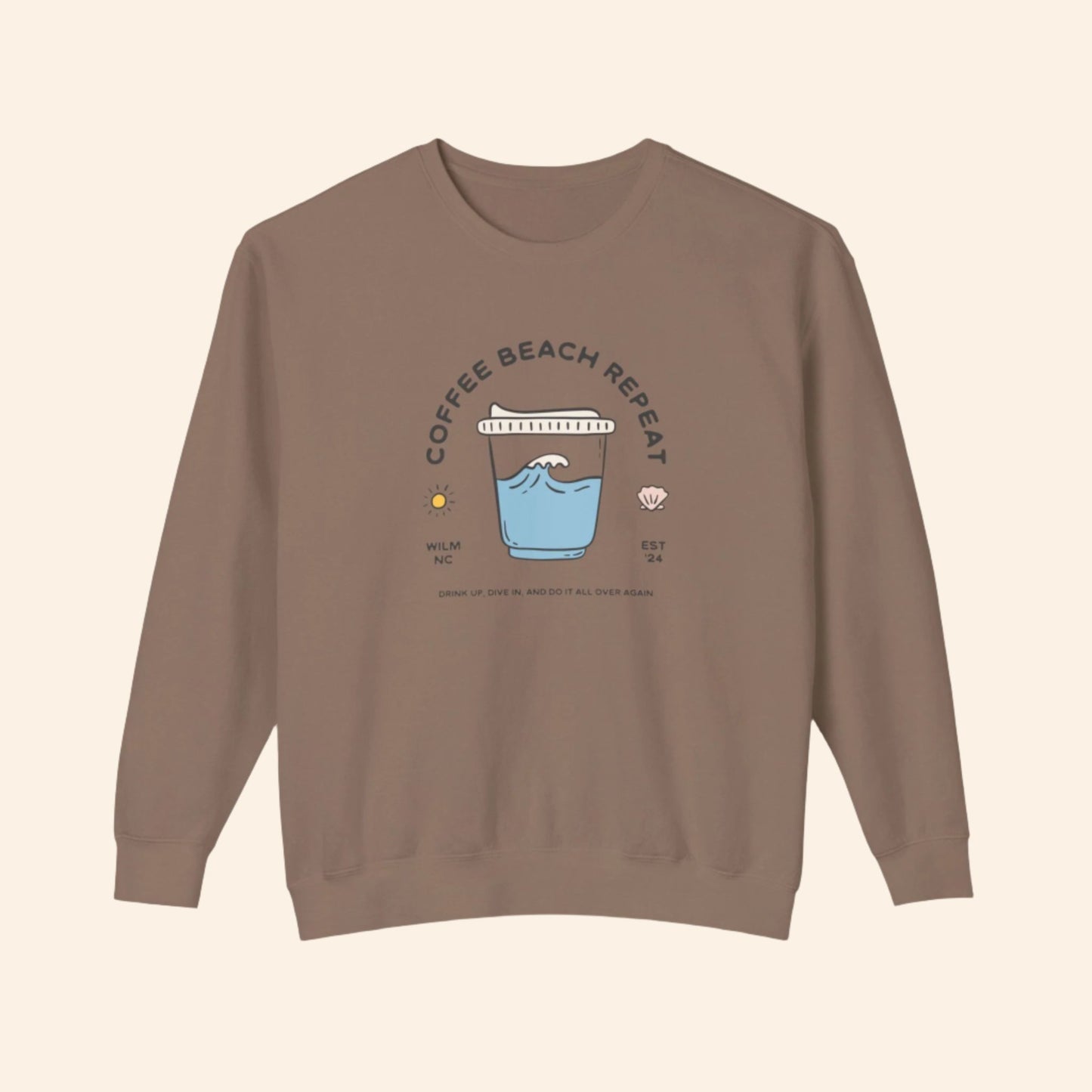 Coffee Beach Repeat Lightweight Sweatshirt