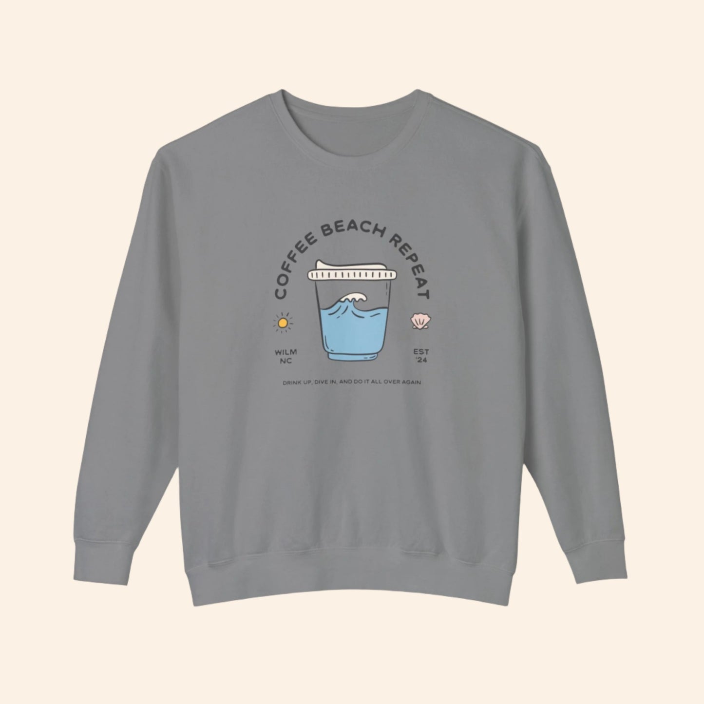 Coffee Beach Repeat Lightweight Sweatshirt