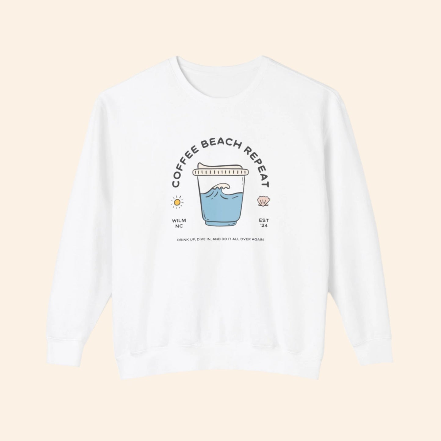 Coffee Beach Repeat Lightweight Sweatshirt