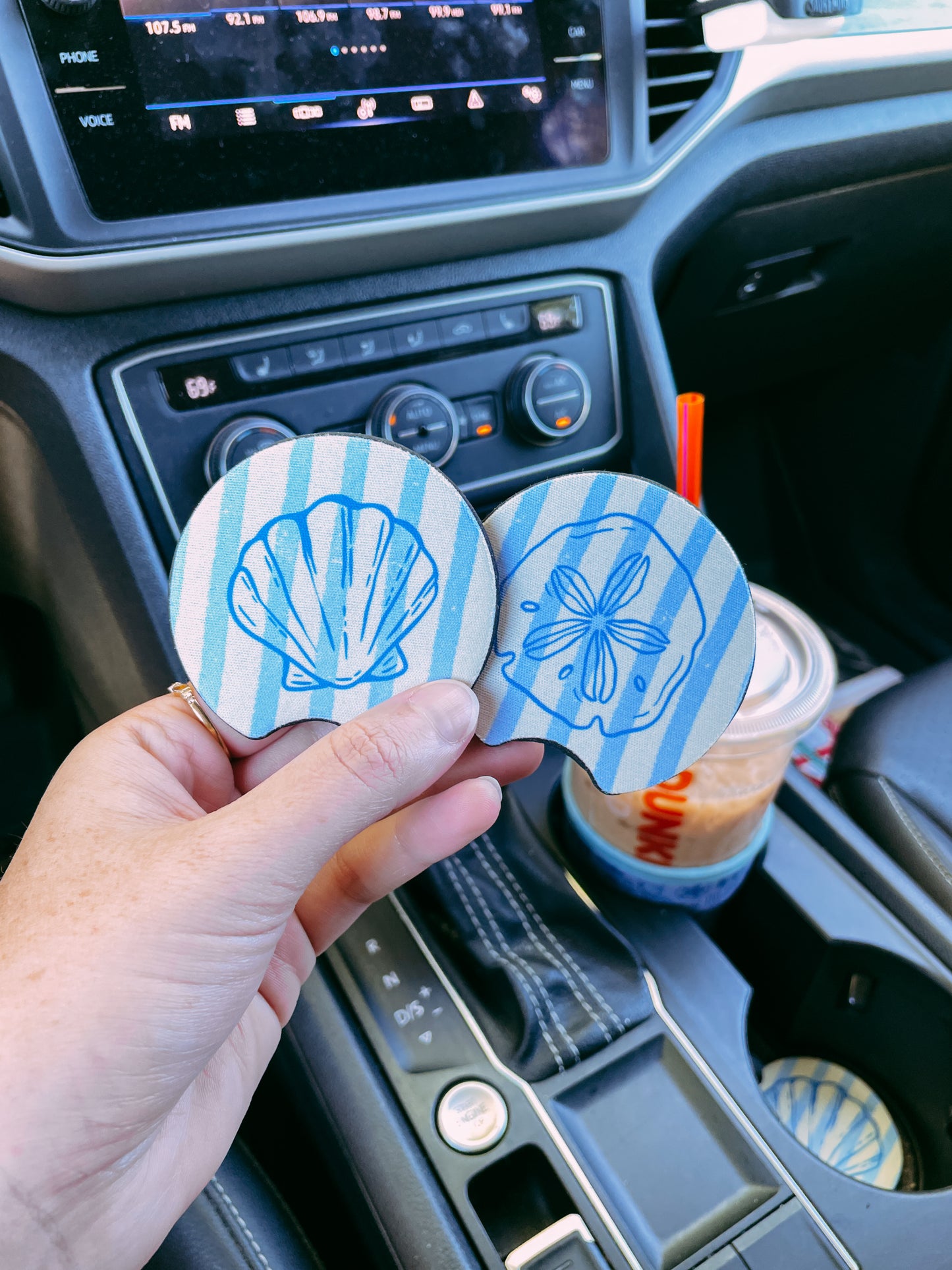 Coastal Treasures Car Coaster Set