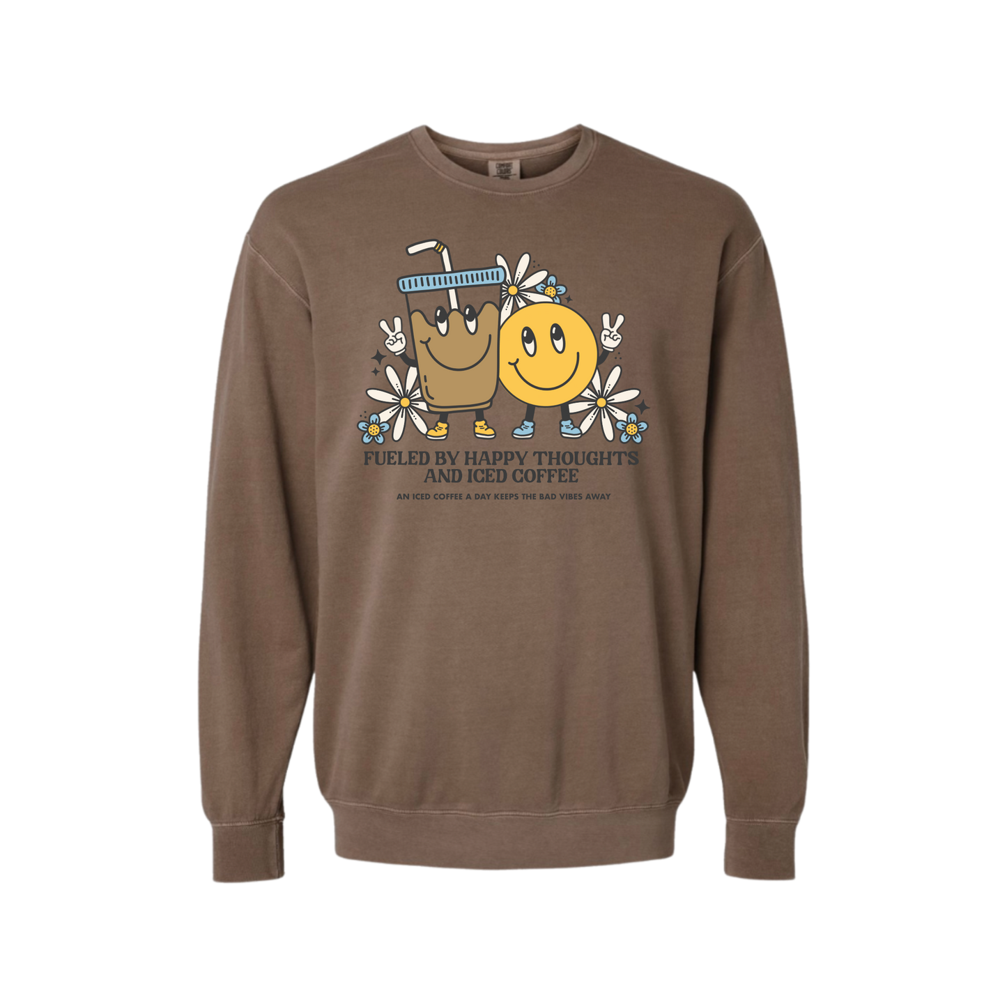 Happy Thoughts & Iced Coffee Lightweight Sweatshirt