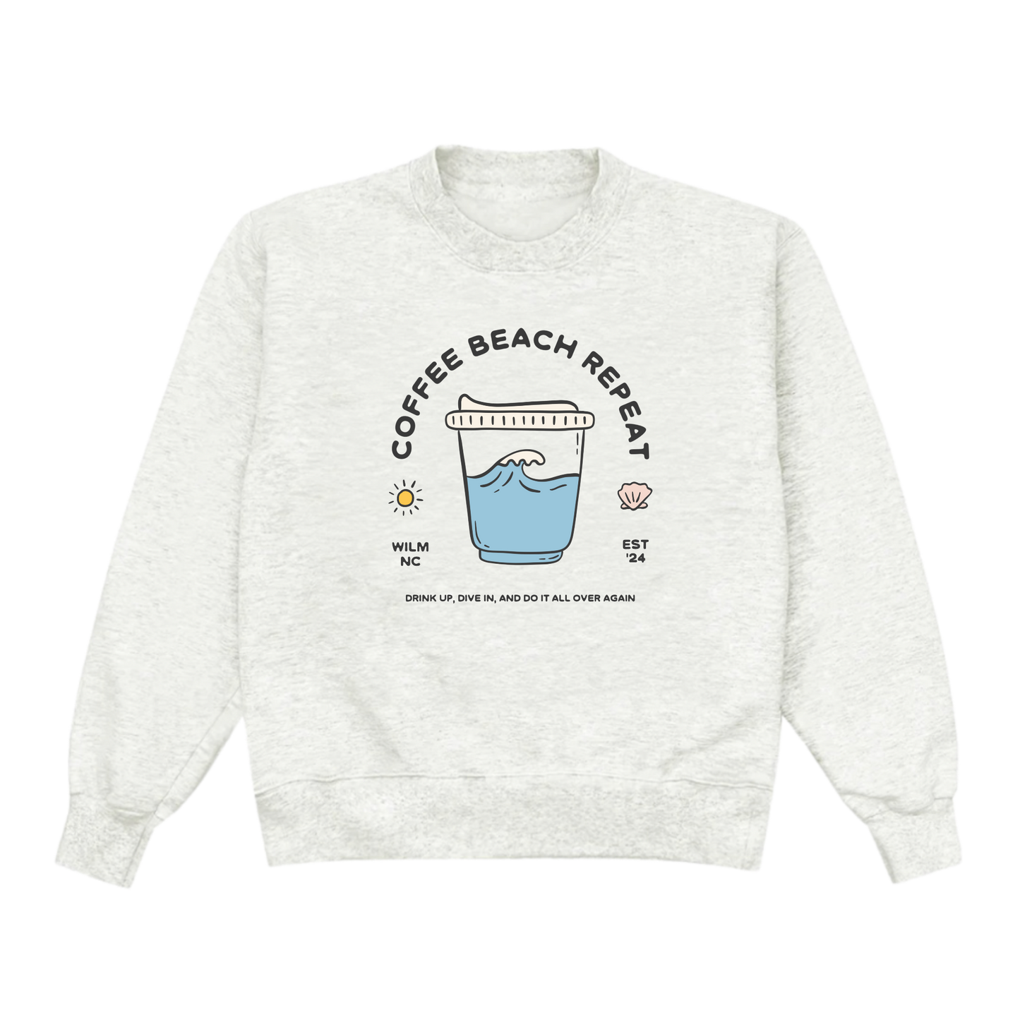 Coffee Beach Repeat Sweatshirt - Oatmeal Heather