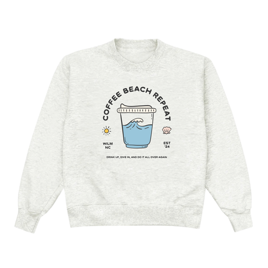 Coffee Beach Repeat Sweatshirt - Oatmeal Heather