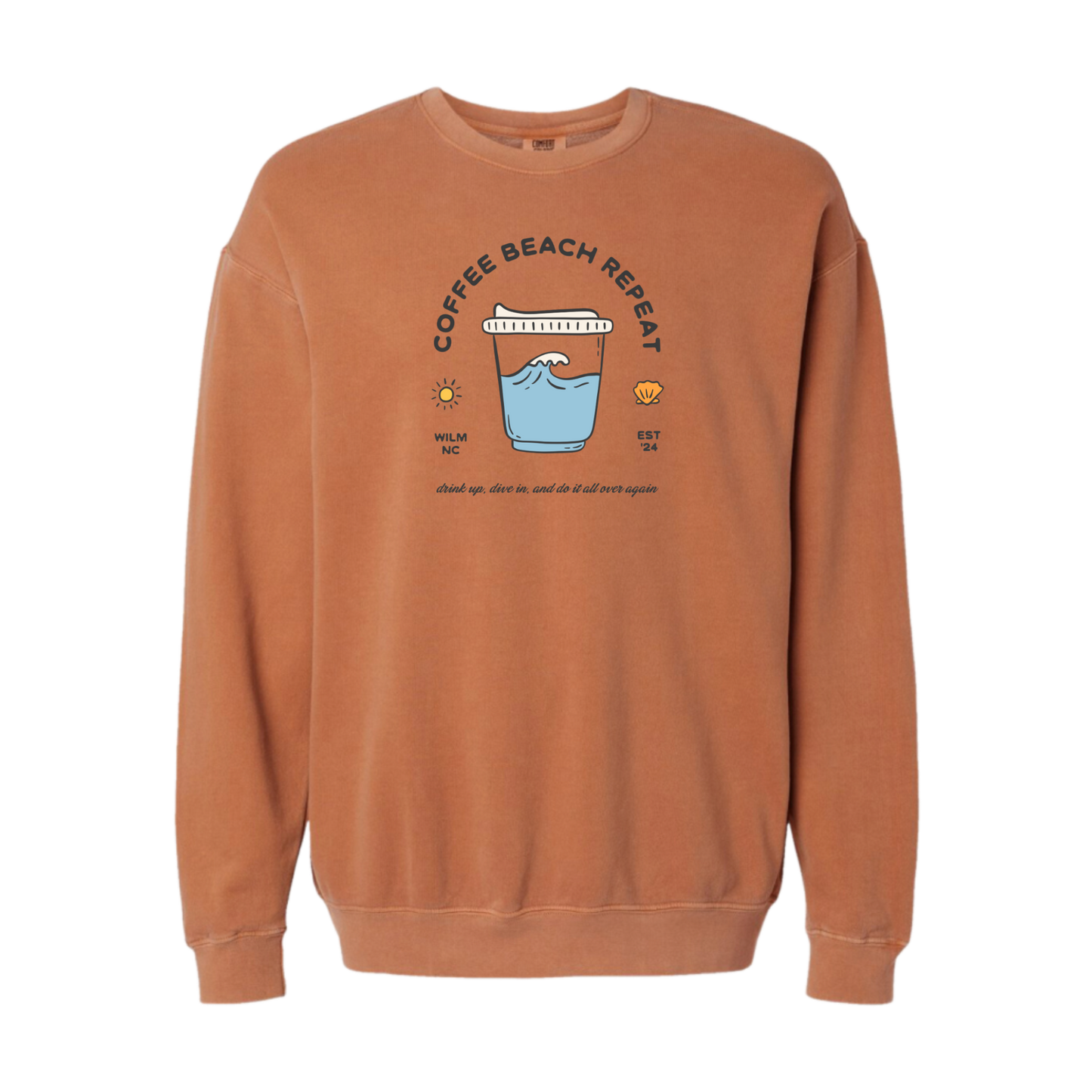 Coffee Beach Repeat Lightweight Sweatshirt