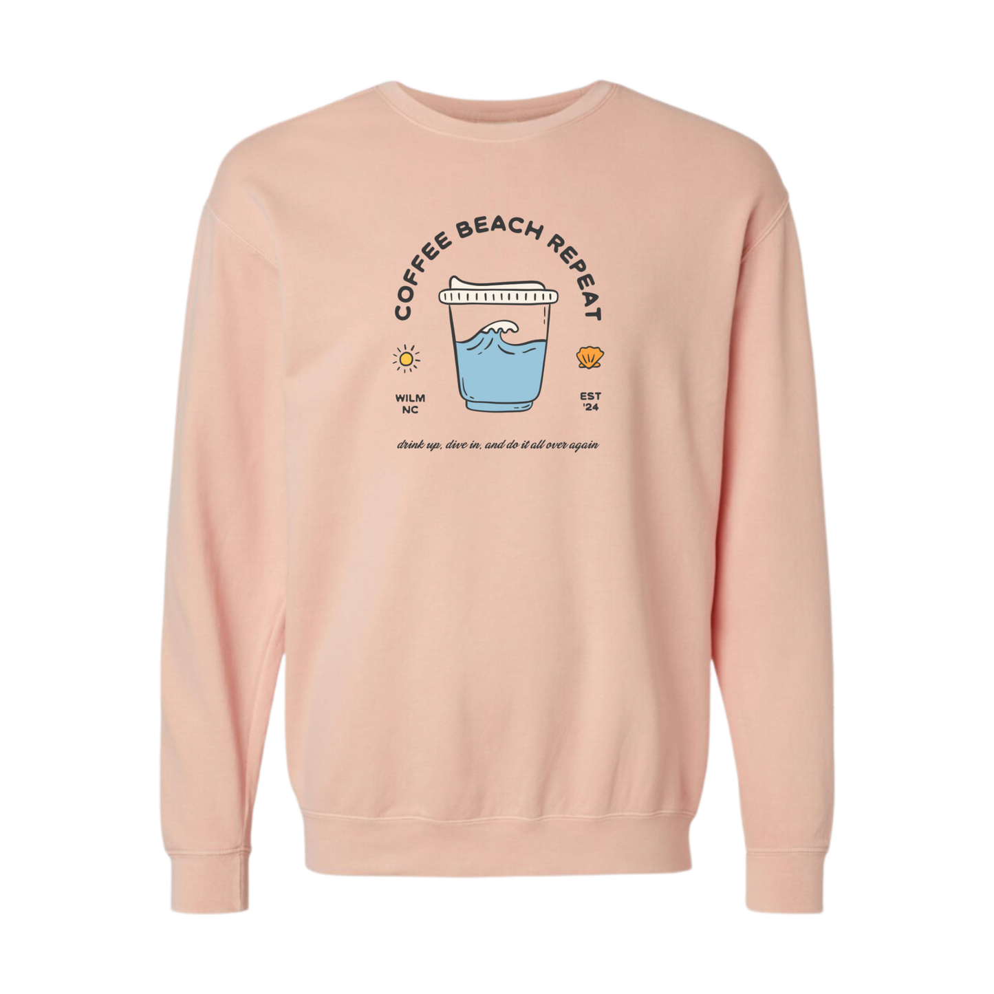 Coffee Beach Repeat Lightweight Sweatshirt