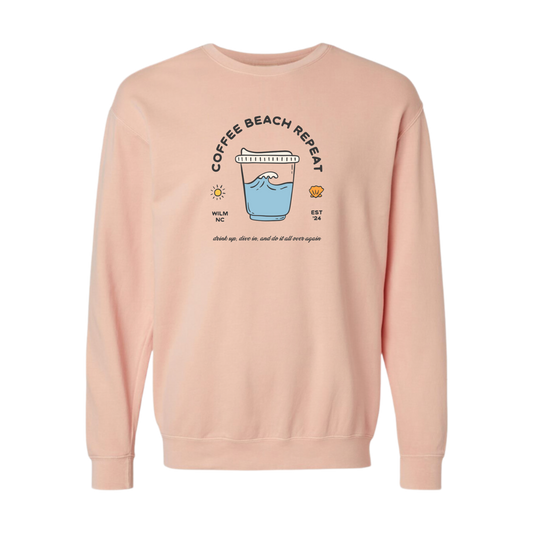 Coffee Beach Repeat Lightweight Sweatshirt