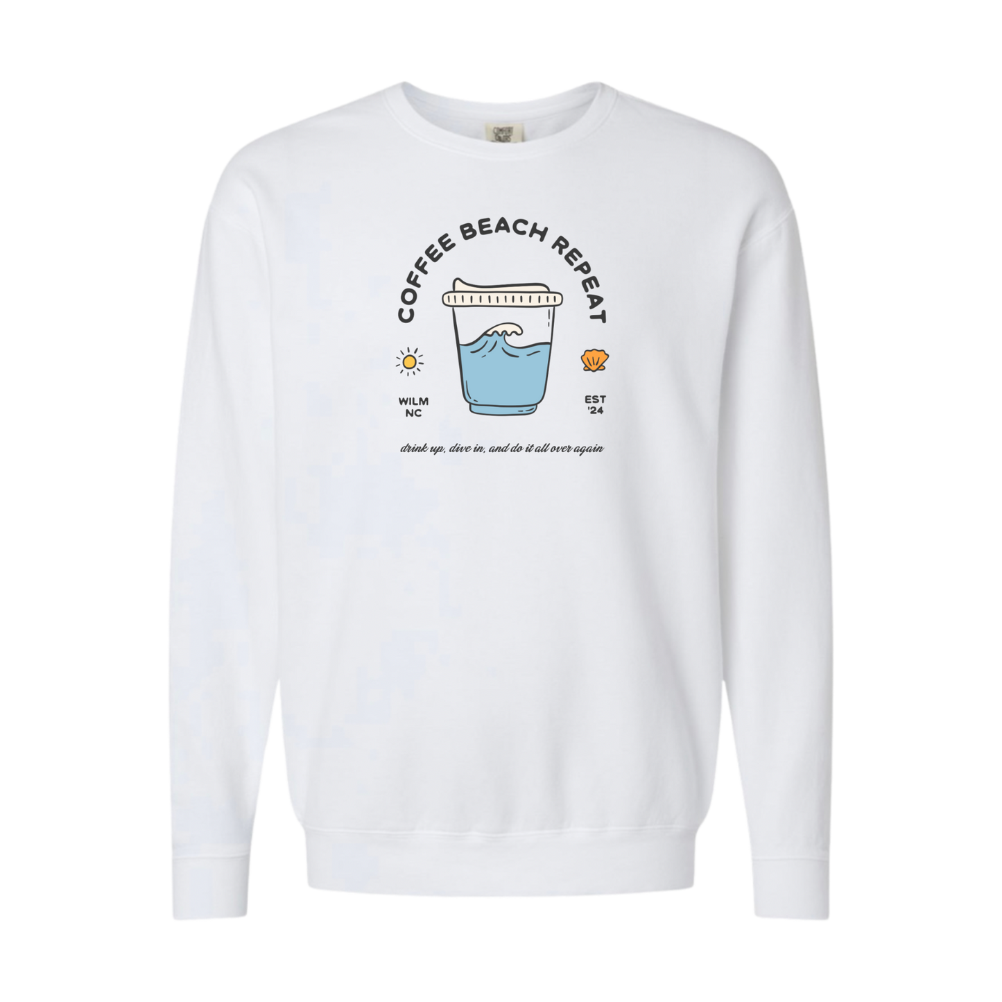 Coffee Beach Repeat Lightweight Sweatshirt