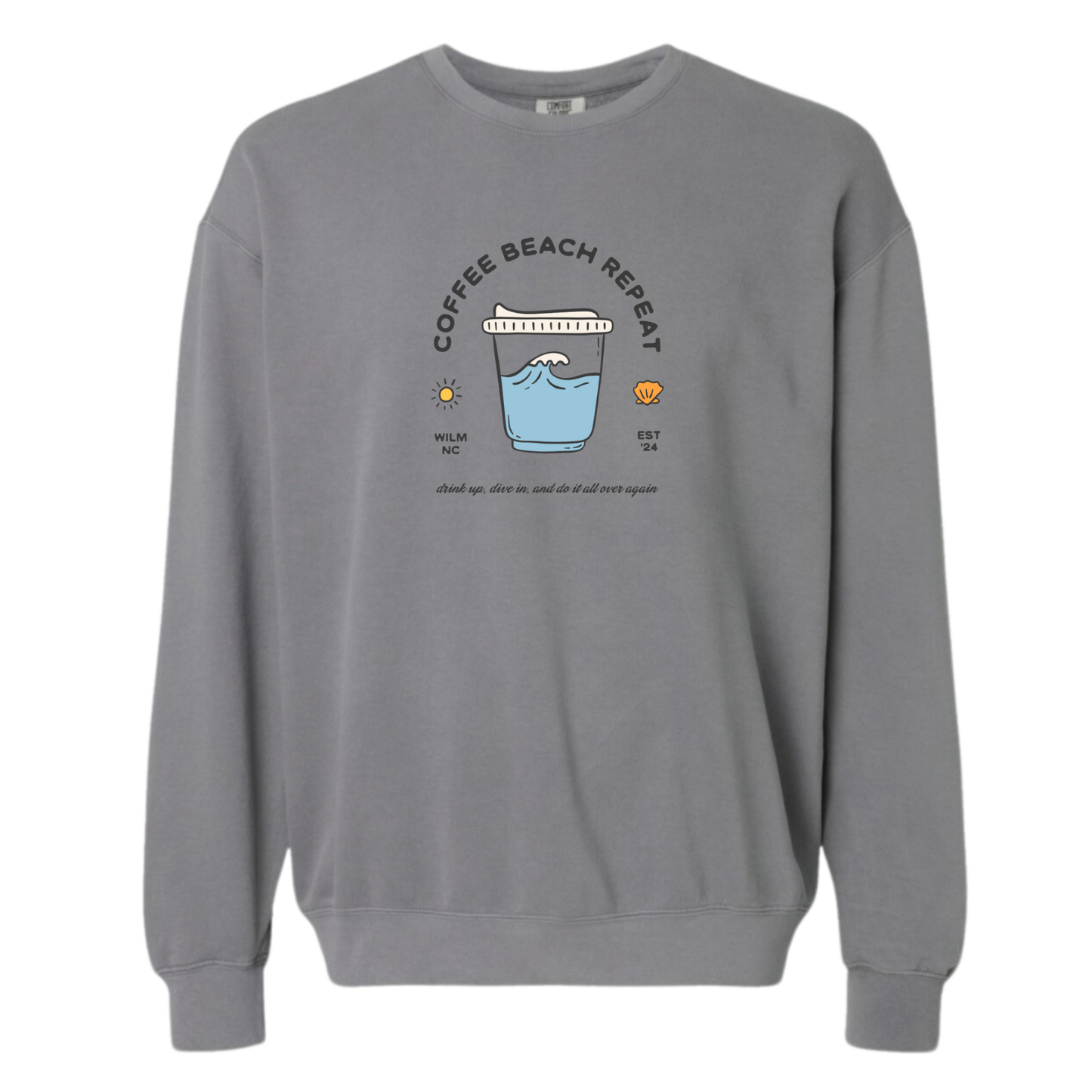 Coffee Beach Repeat Lightweight Sweatshirt