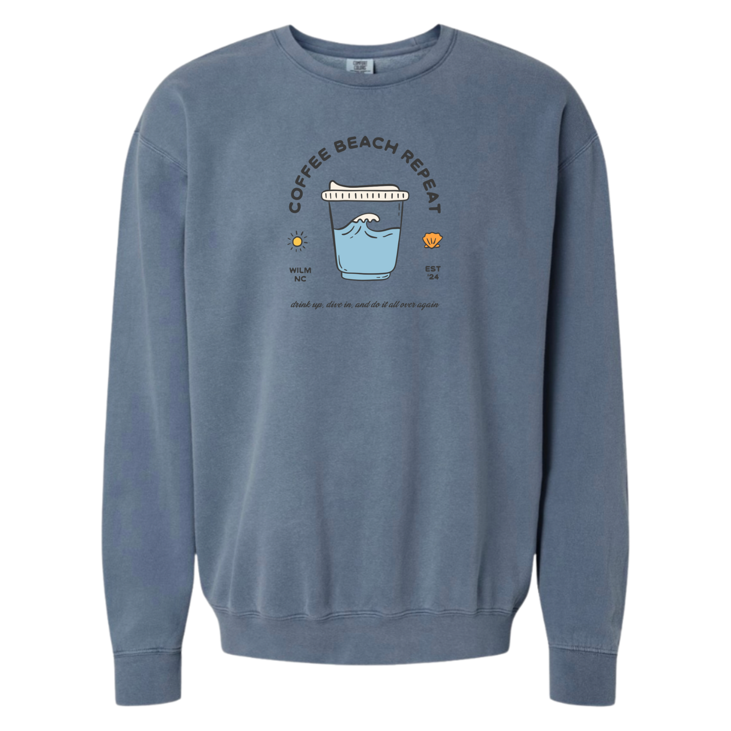 Coffee Beach Repeat Lightweight Sweatshirt