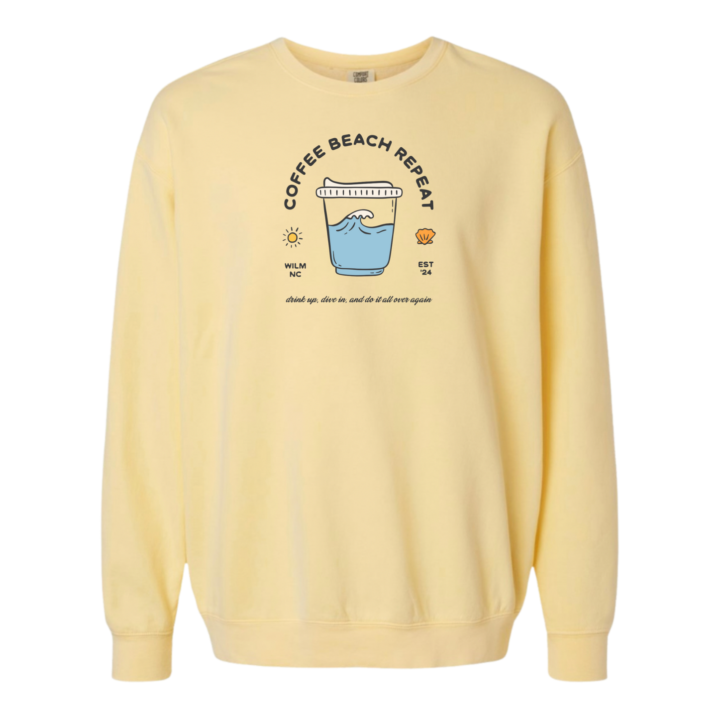 Coffee Beach Repeat Lightweight Sweatshirt