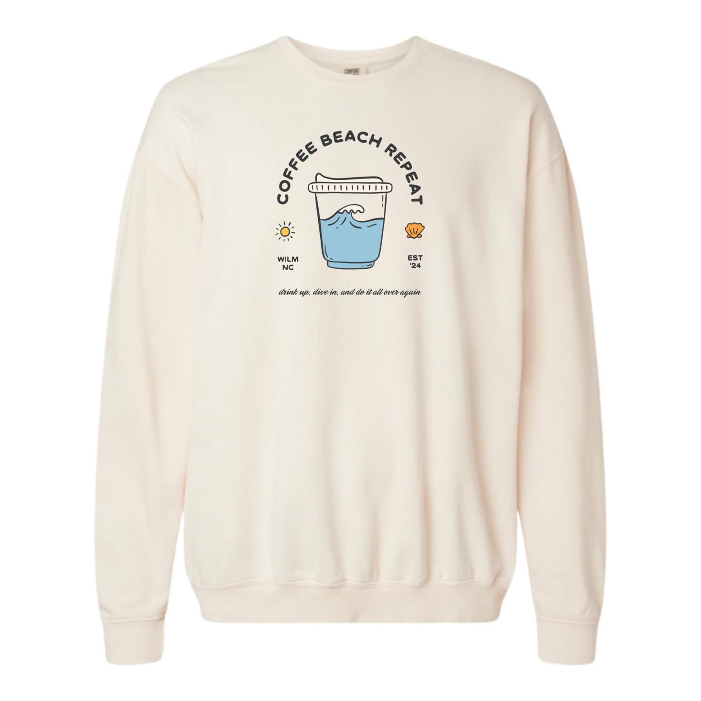 Coffee Beach Repeat Lightweight Sweatshirt