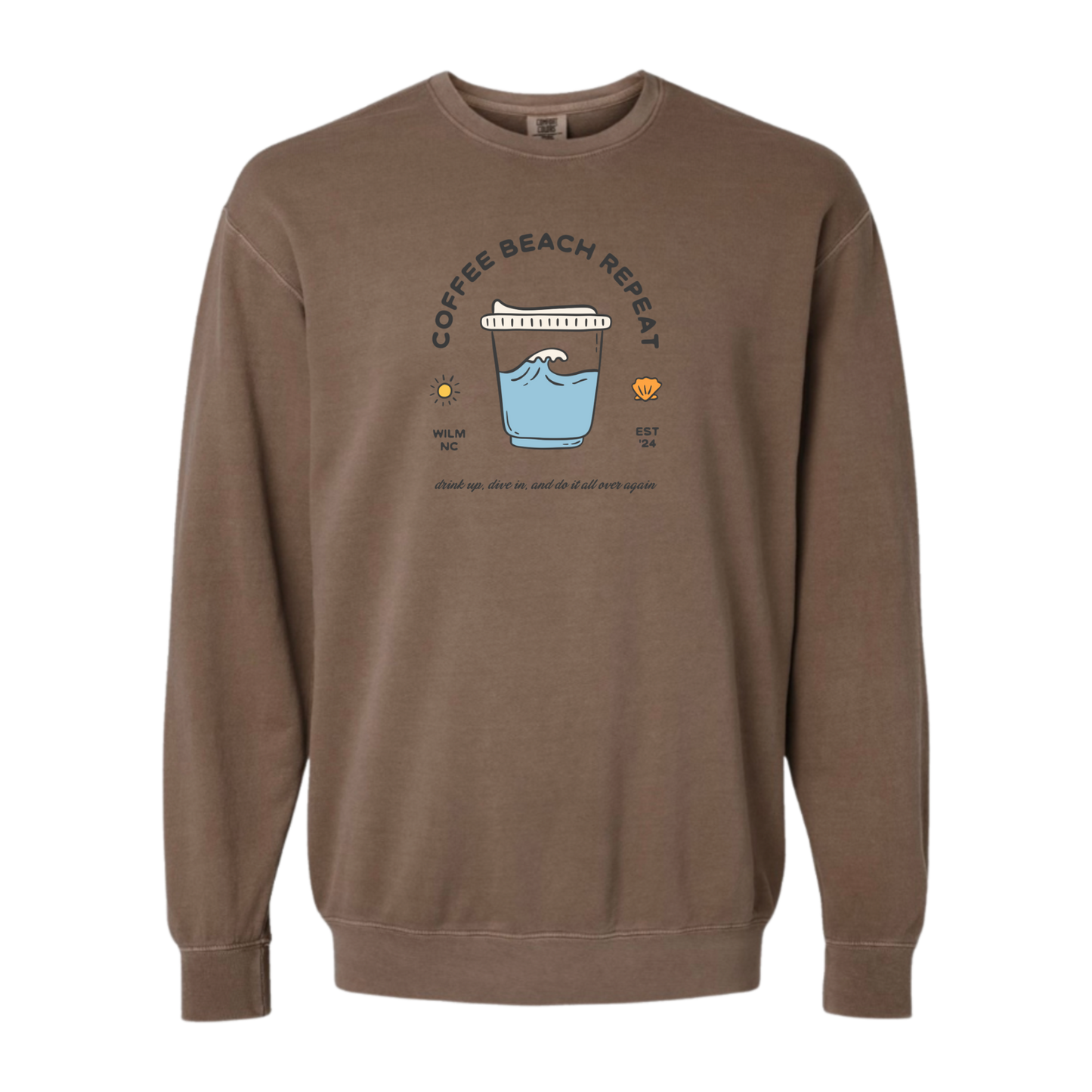 Coffee Beach Repeat Lightweight Sweatshirt