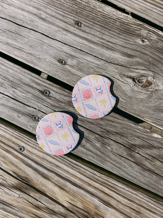 Summer Patchwork Car Coasters