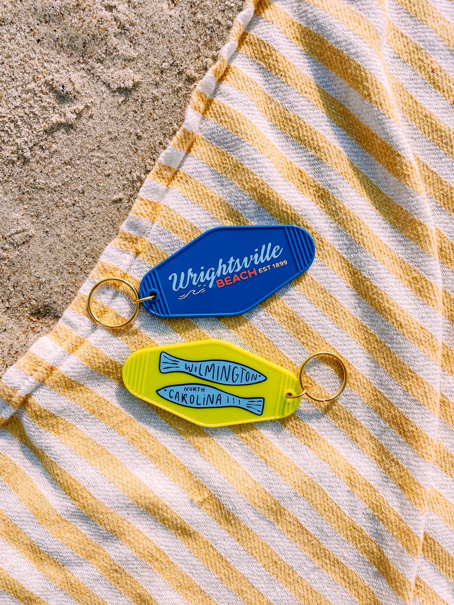 Retro Wrightsville Beach Keychain