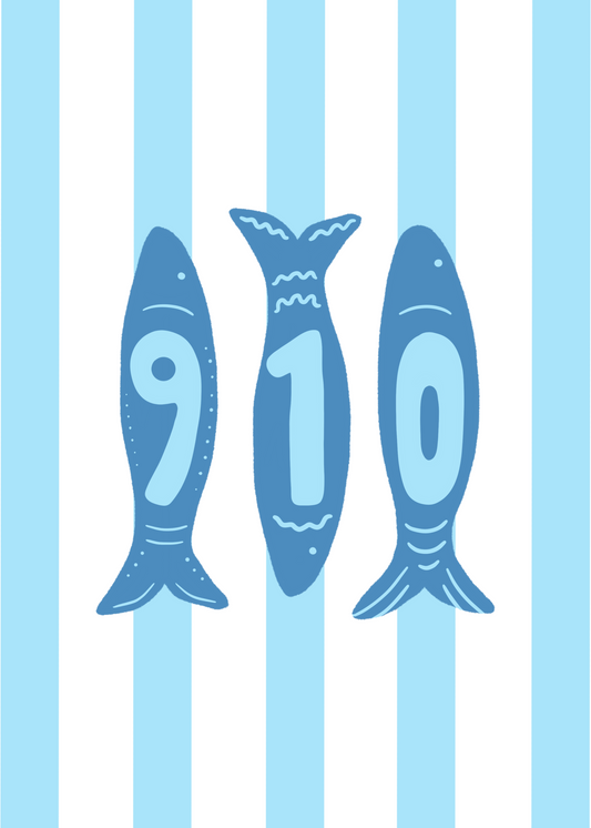 910 Fish Sticker - Wholesale
