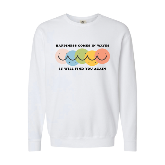 Happiness Comes in Waves Lightweight Sweatshirt