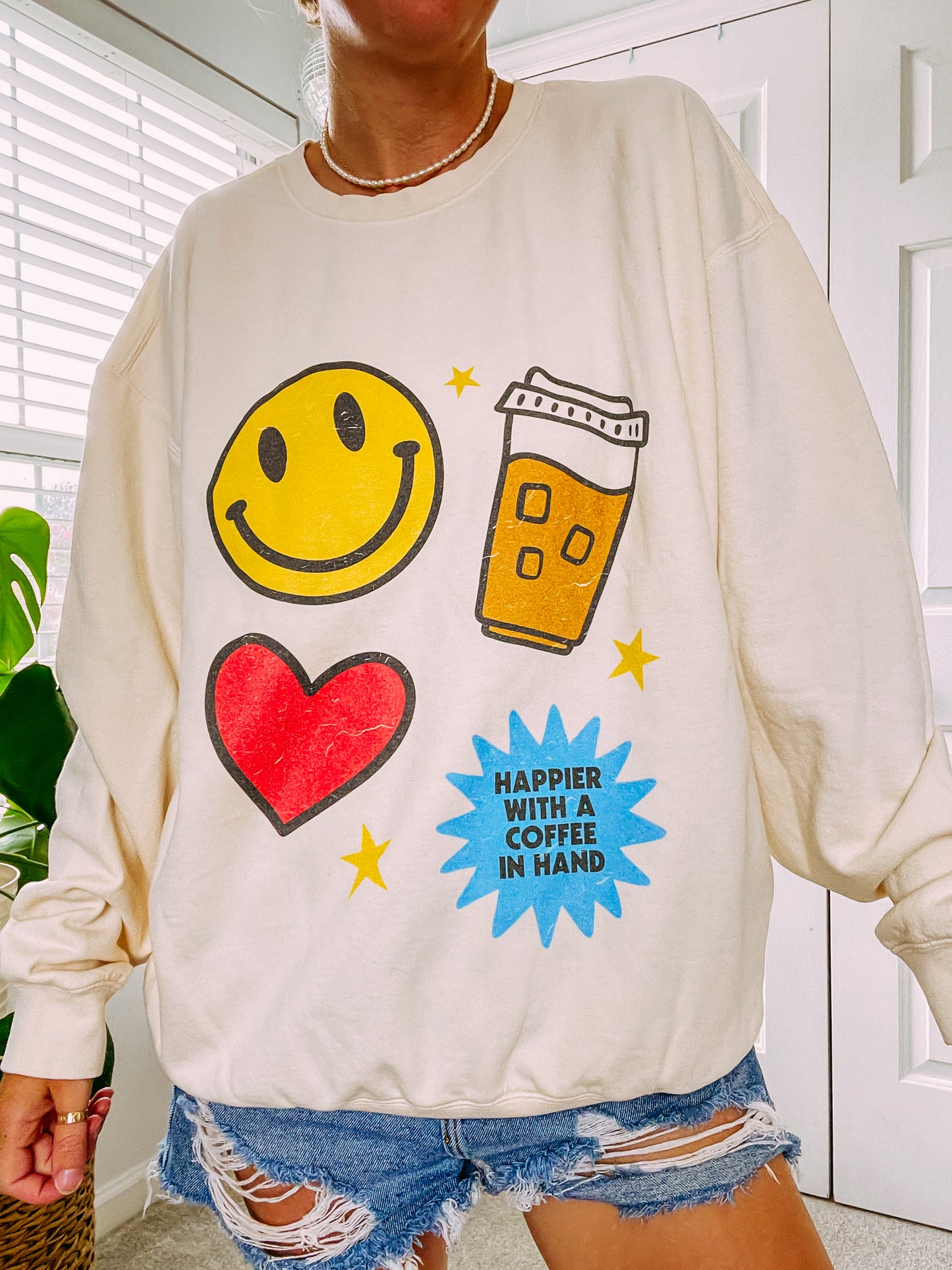 Happier With Coffee Sweatshirt