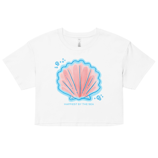 Happiest By The Sea Crop Tshirt