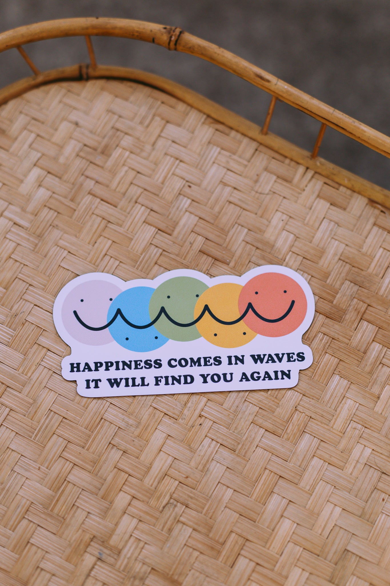 Happiness Comes in Waves Magnet