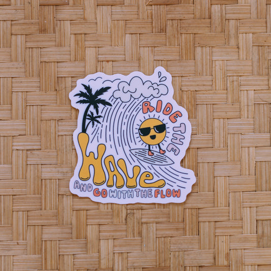 Ride the Wave Sticker